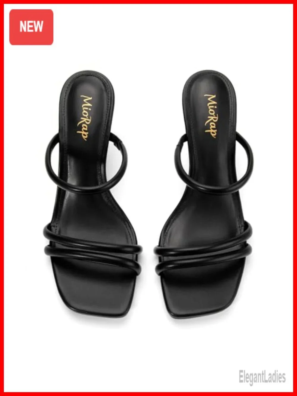 Square Open Toe Strappy Mules Heeled Sandals Dressy Comfort Kitten Heel